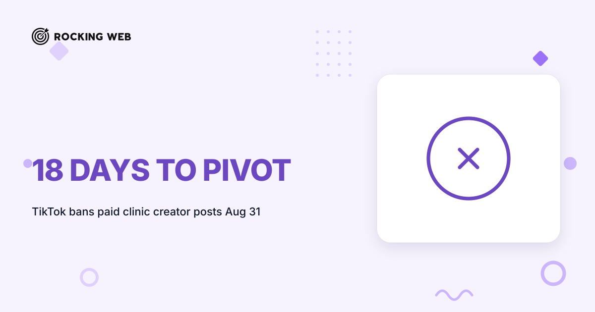 TikTok Bans Cosmetic Clinic Branded Content From 31 August 2026